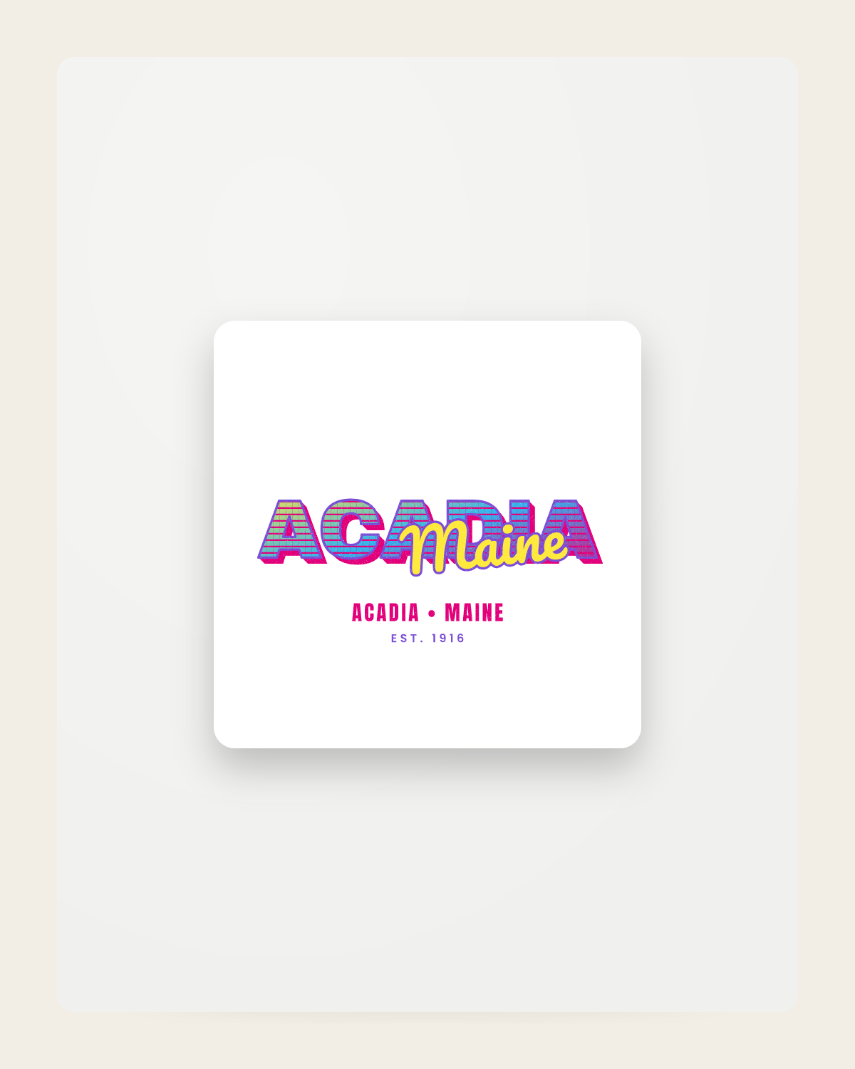 Acadia Music TV Fridge Magnet in White
