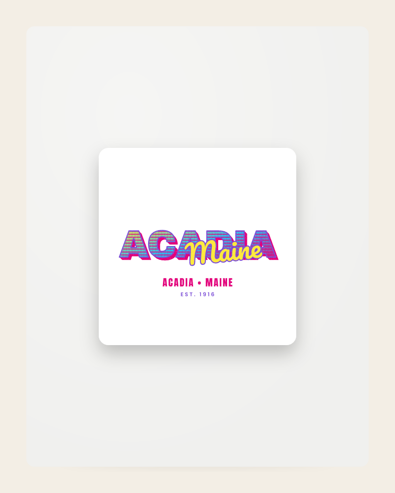 Acadia Music TV Fridge Magnet