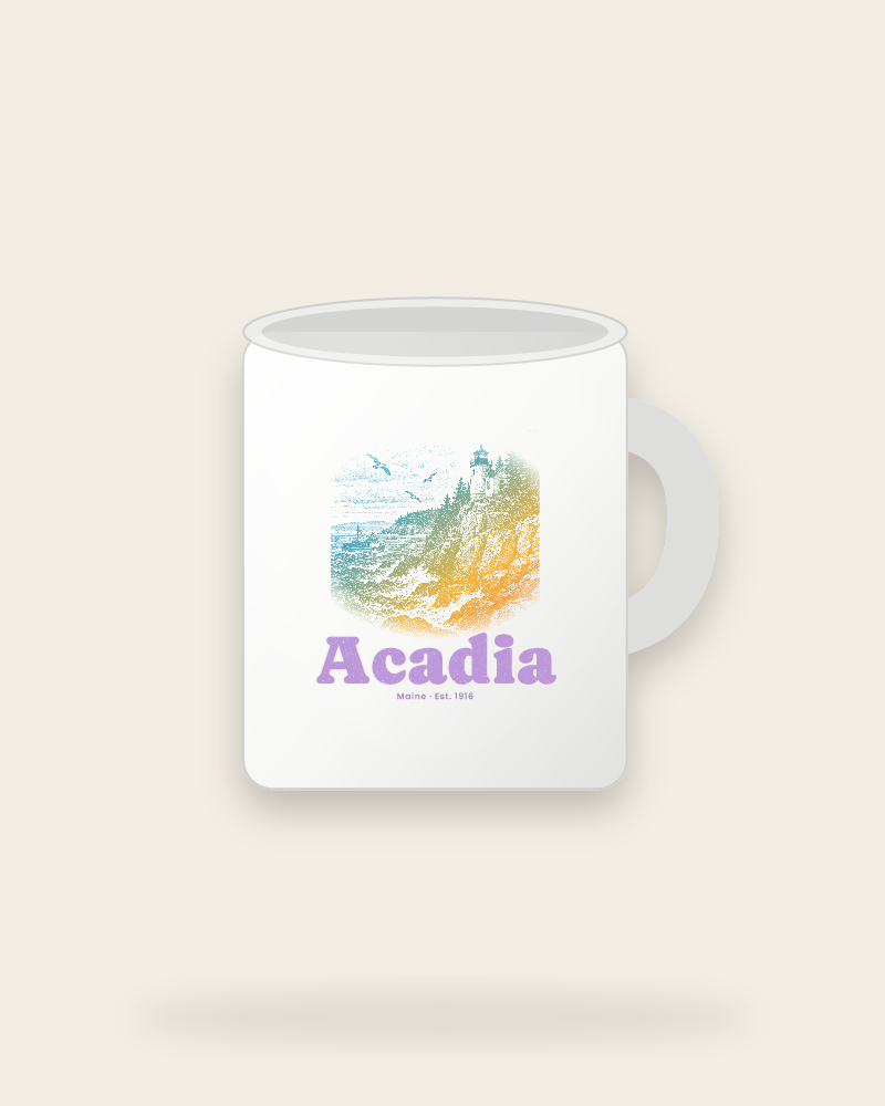Acadia Bass Harbor Light Ceramic Mug 11oz