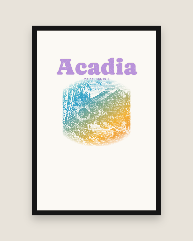 Acadia Jordan Pond Matte Poster