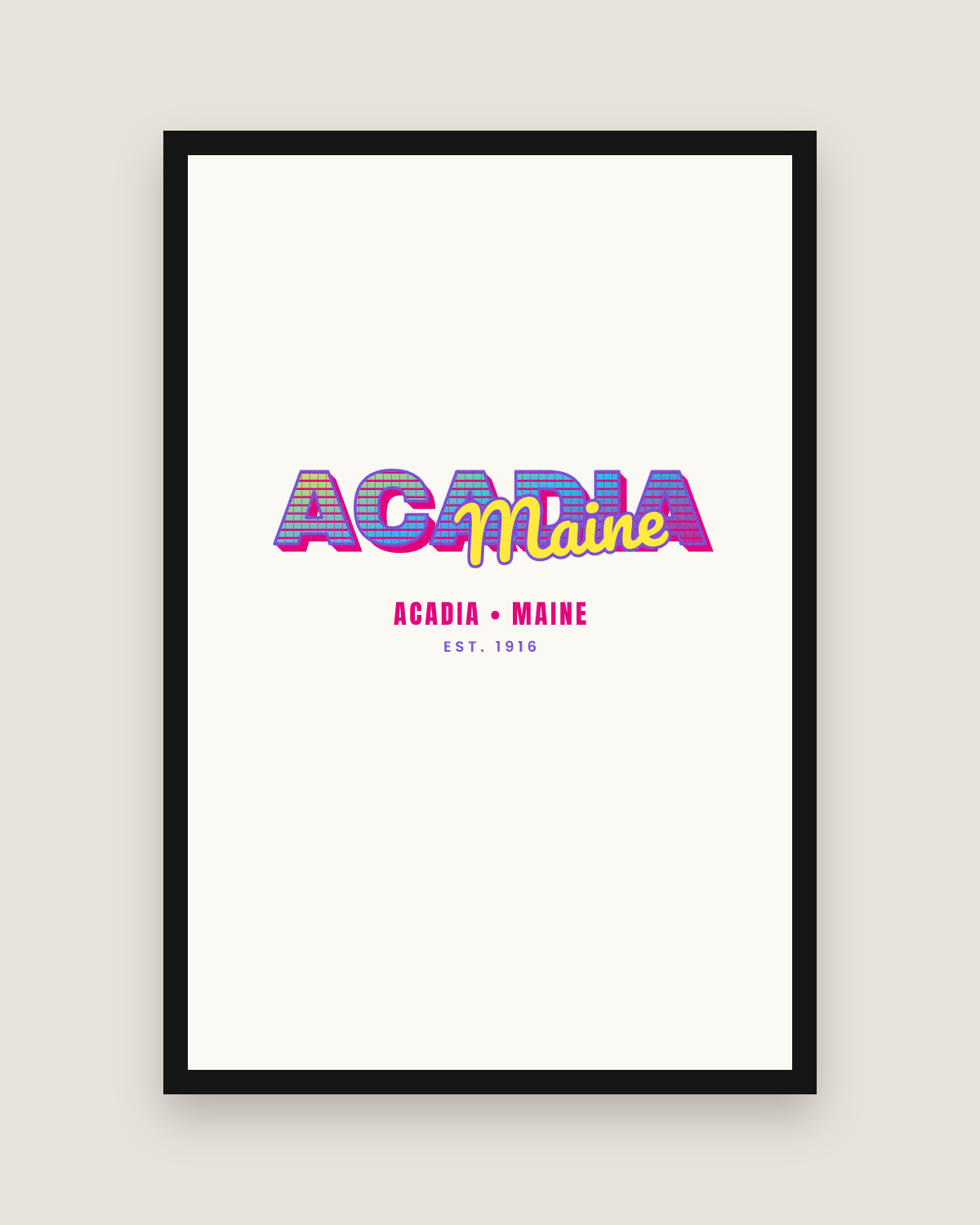 Acadia Music TV Matte Poster in White