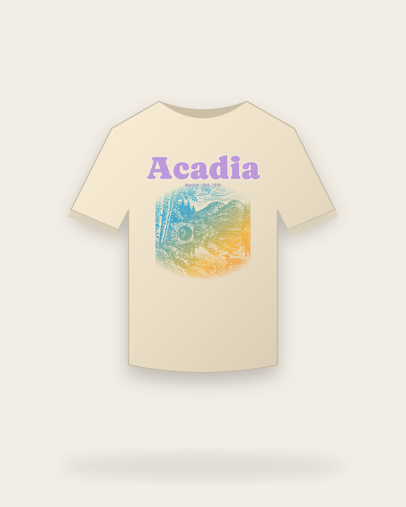 Acadia Jordan Pond Organic Cotton Tee