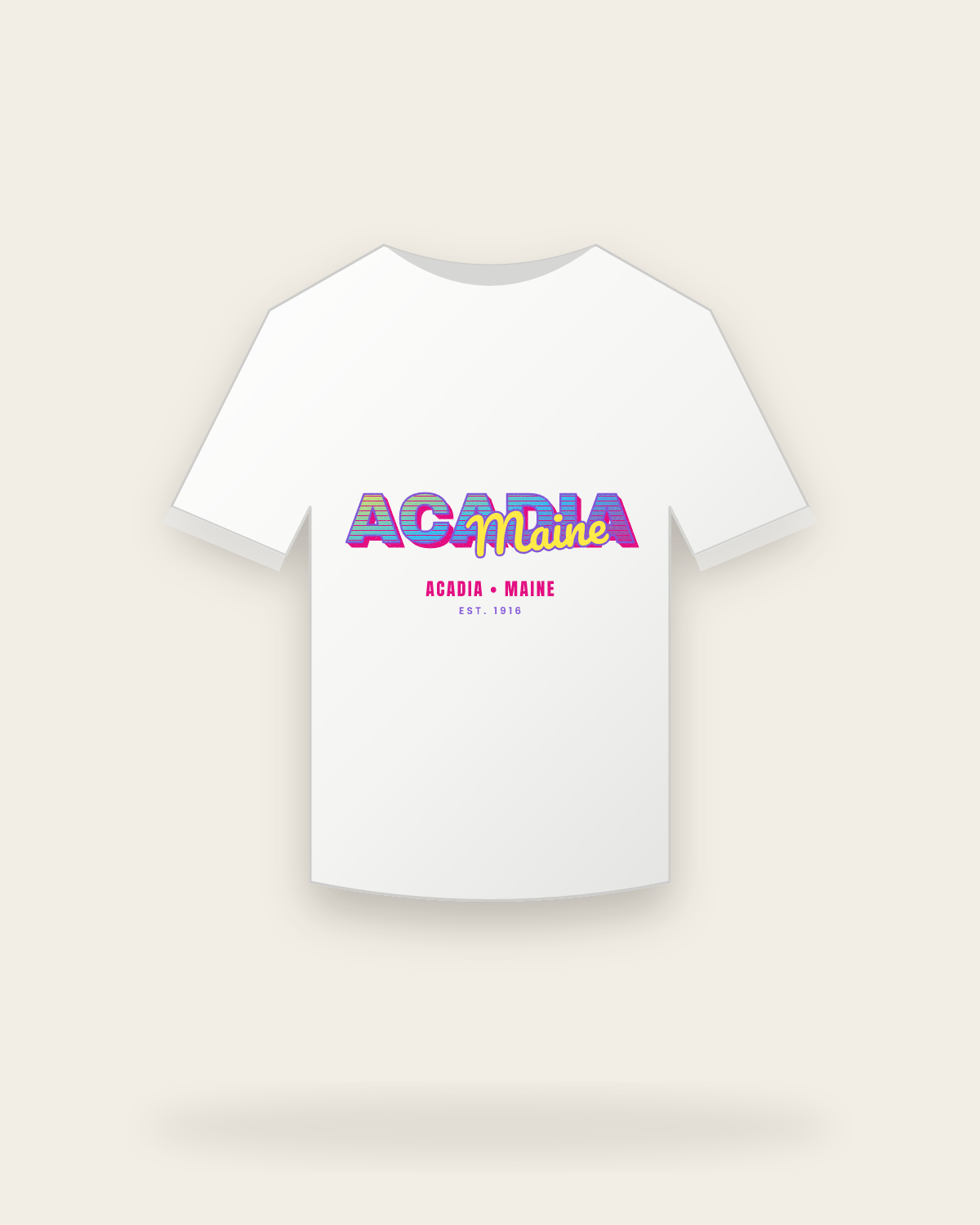 Acadia Music TV Youth Tee in White