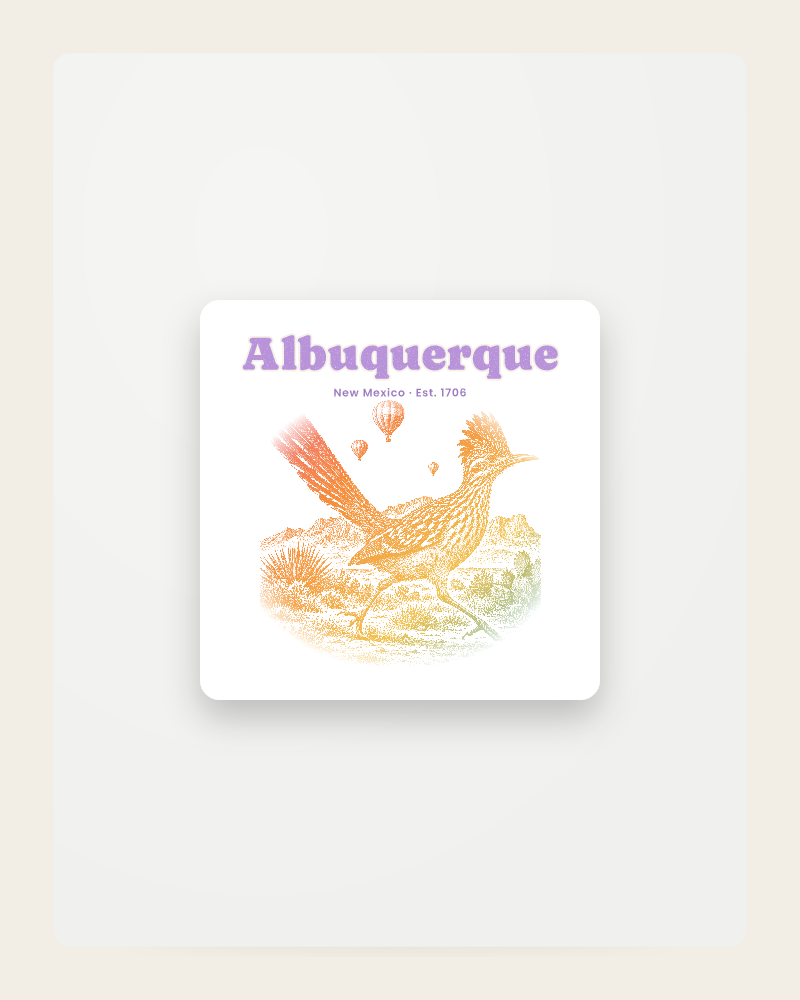 Albuquerque Roadrunner Fridge Magnet