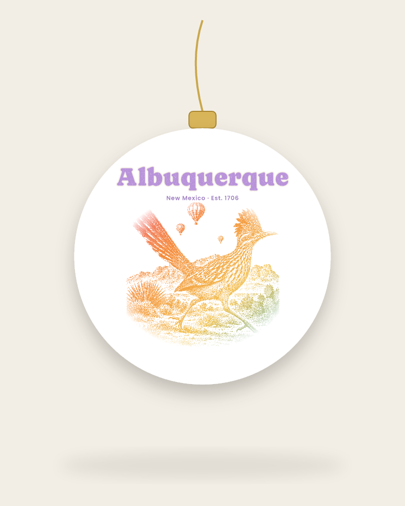Albuquerque Roadrunner Ceramic Ornament