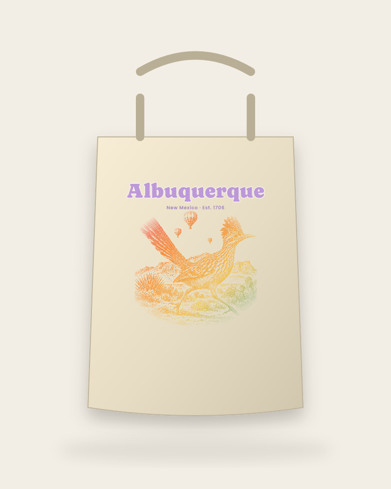Albuquerque Roadrunner Canvas Tote