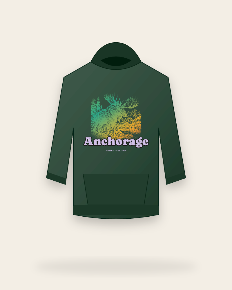 Anchorage Bull Moose Hooded Sweatshirt