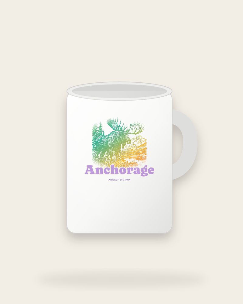 Anchorage Bull Moose Ceramic Mug 15oz