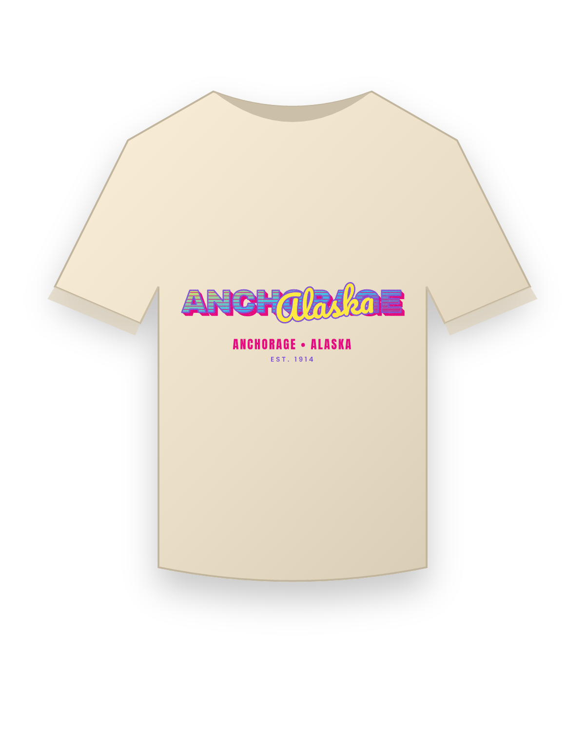 Anchorage Music TV Classic Tee in Natural
