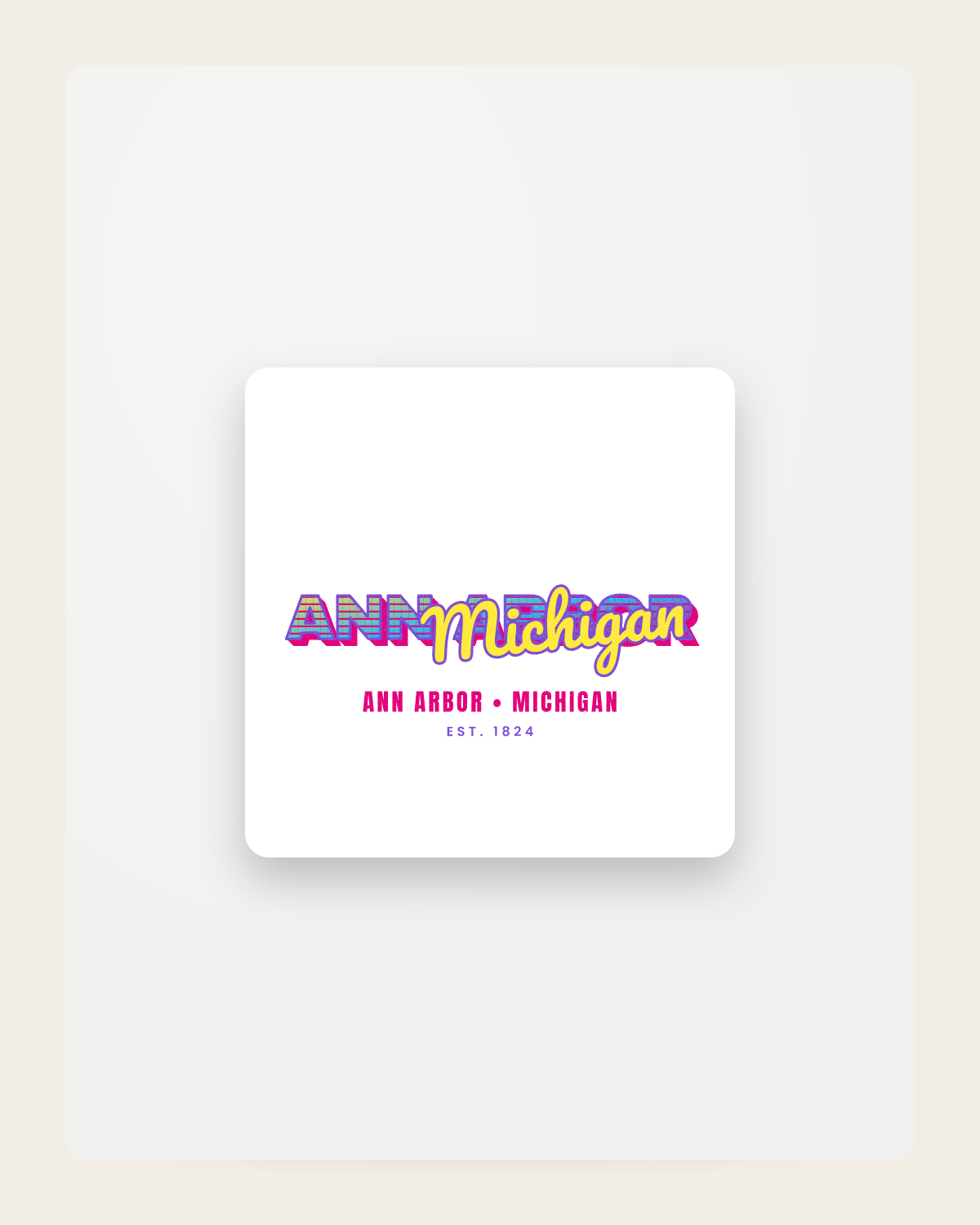Ann Arbor Music TV Fridge Magnet in White
