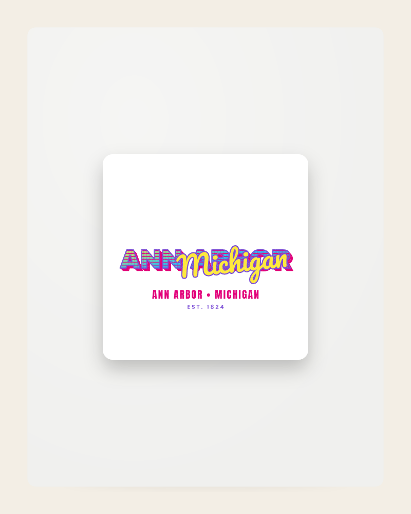 Ann Arbor Music TV Fridge Magnet