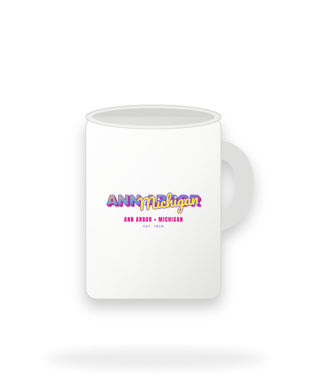 Ann Arbor Music TV Ceramic Mug 15oz in White