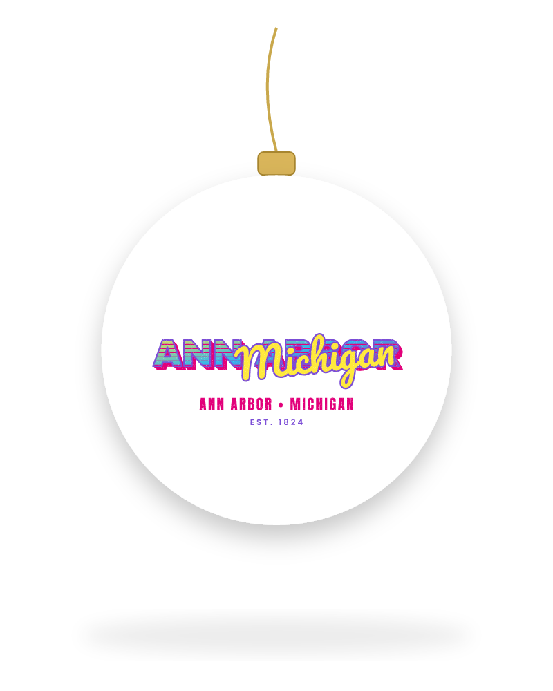Ann Arbor Music TV Ceramic Ornament