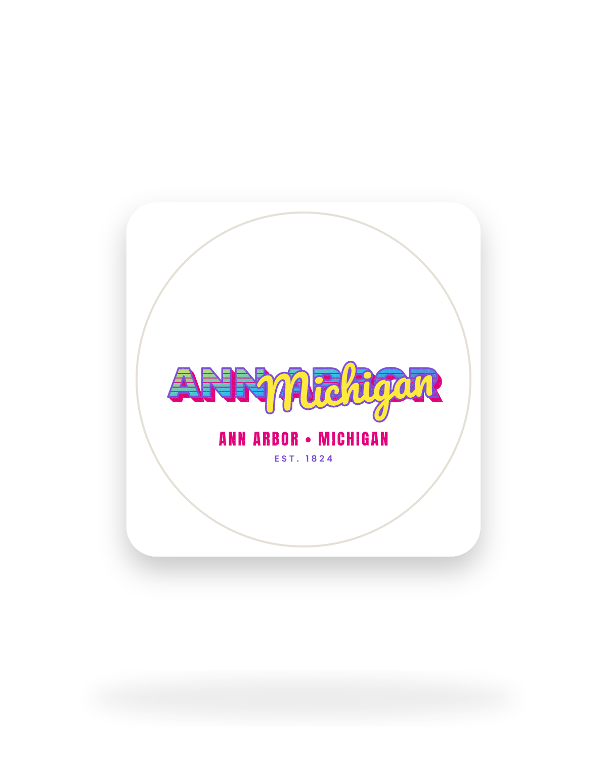 Ann Arbor Music TV Kiss-Cut Sticker in White