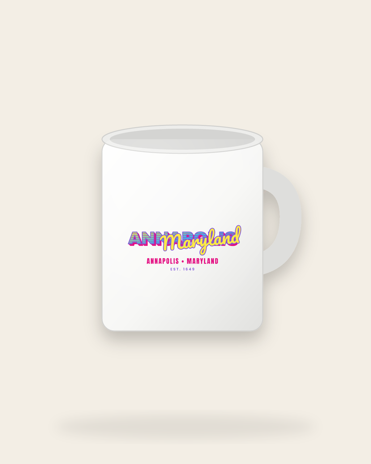 Annapolis Music TV Ceramic Mug 11oz in White