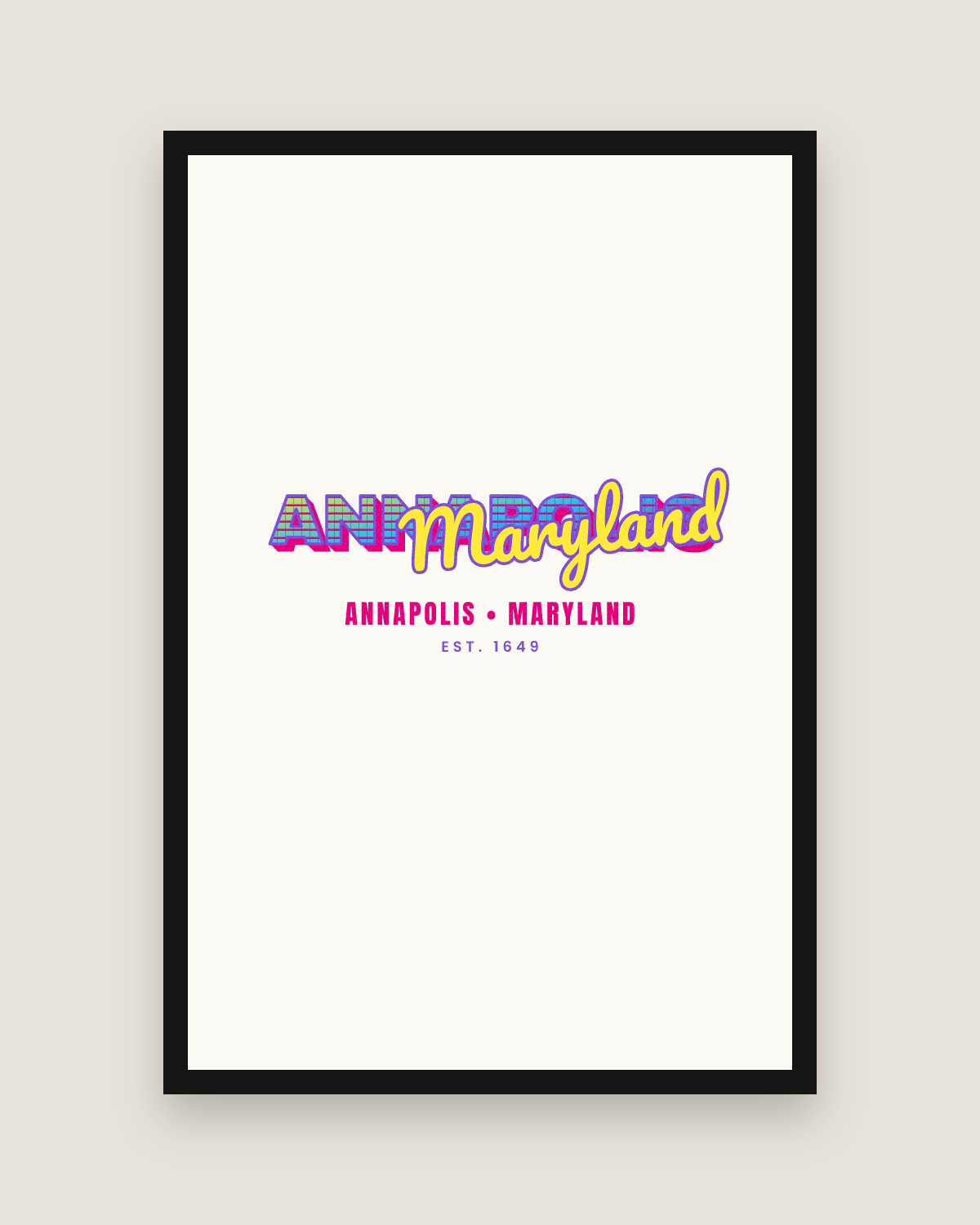 Annapolis Music TV Matte Poster in White