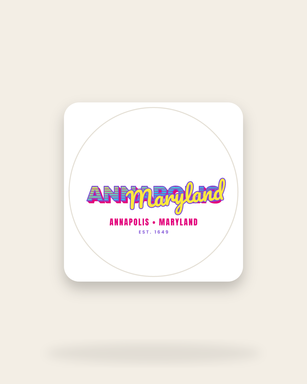Annapolis Music TV Kiss-Cut Sticker in White