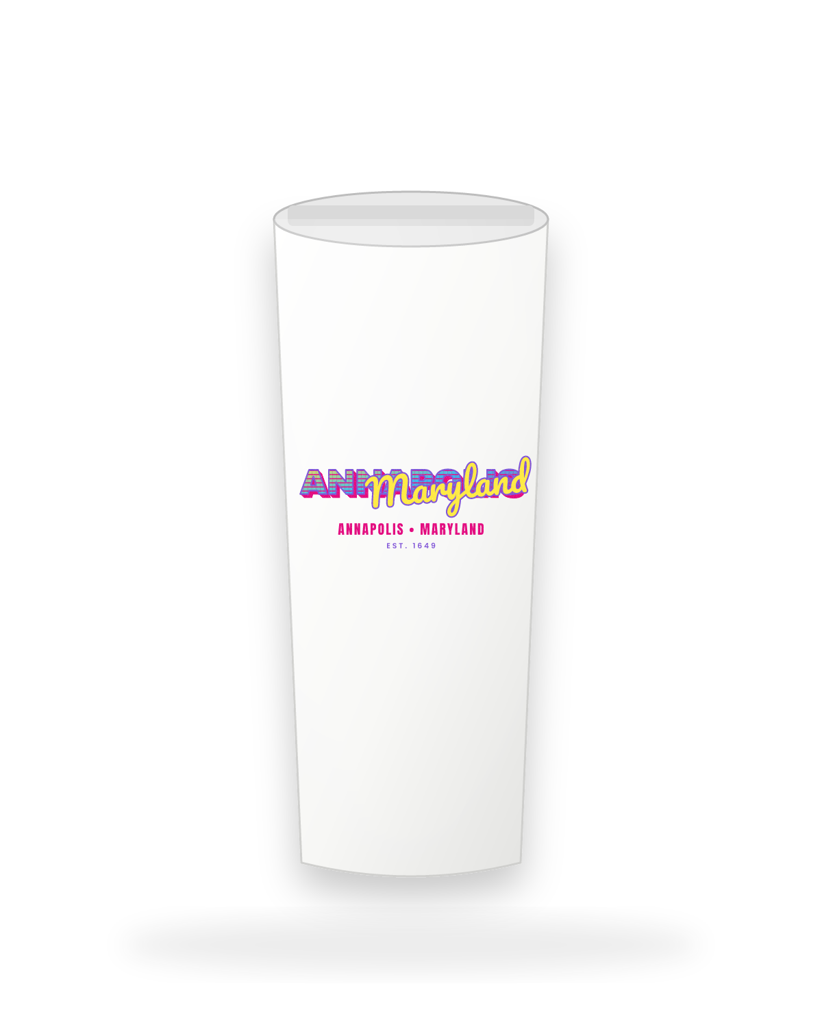 Annapolis Music TV Insulated Tumbler 20oz in White