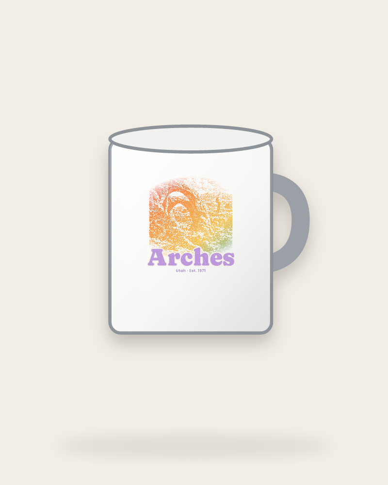 Arches Double Arch Enamel Camp Mug