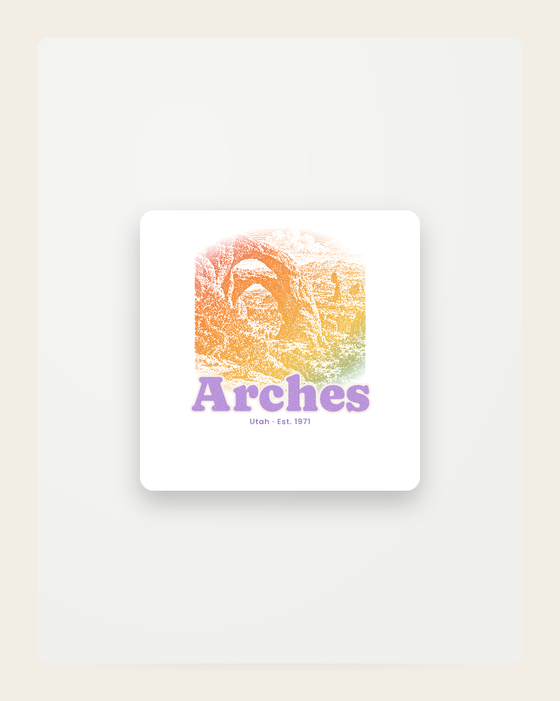 Arches Double Arch Fridge Magnet