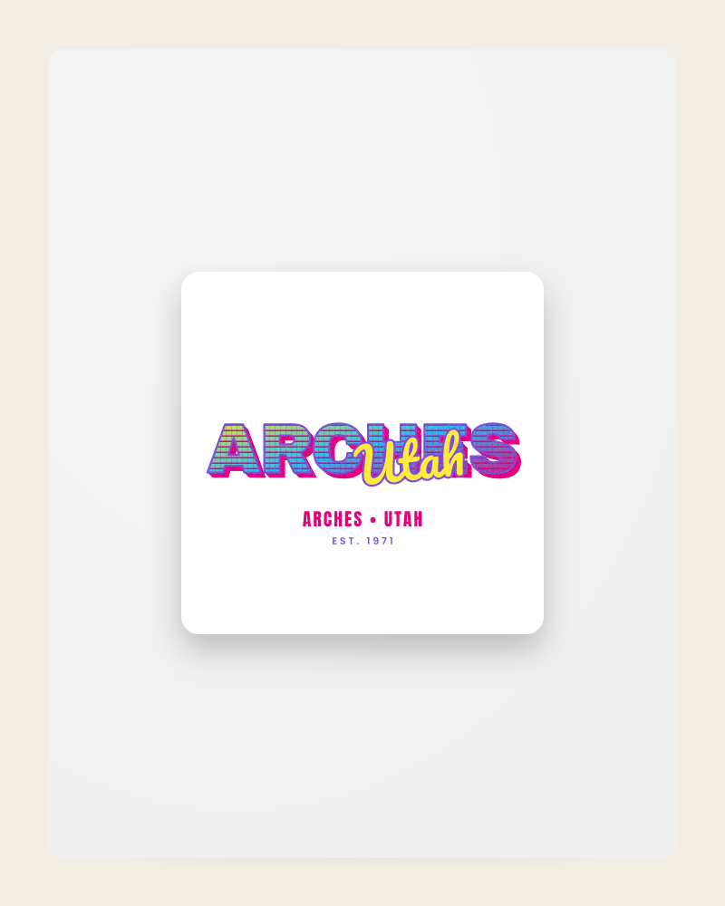 Arches Music TV Fridge Magnet