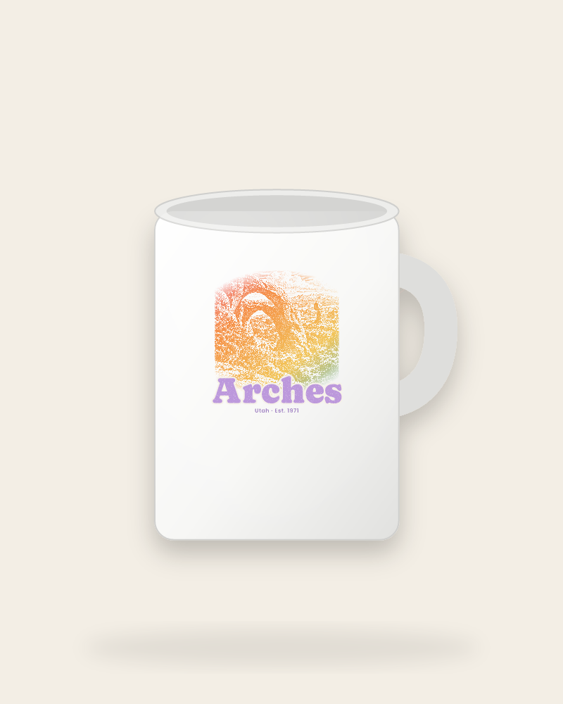 Arches Double Arch Ceramic Mug 15oz