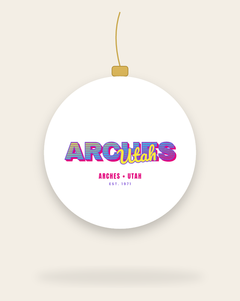 Arches Music TV Ceramic Ornament