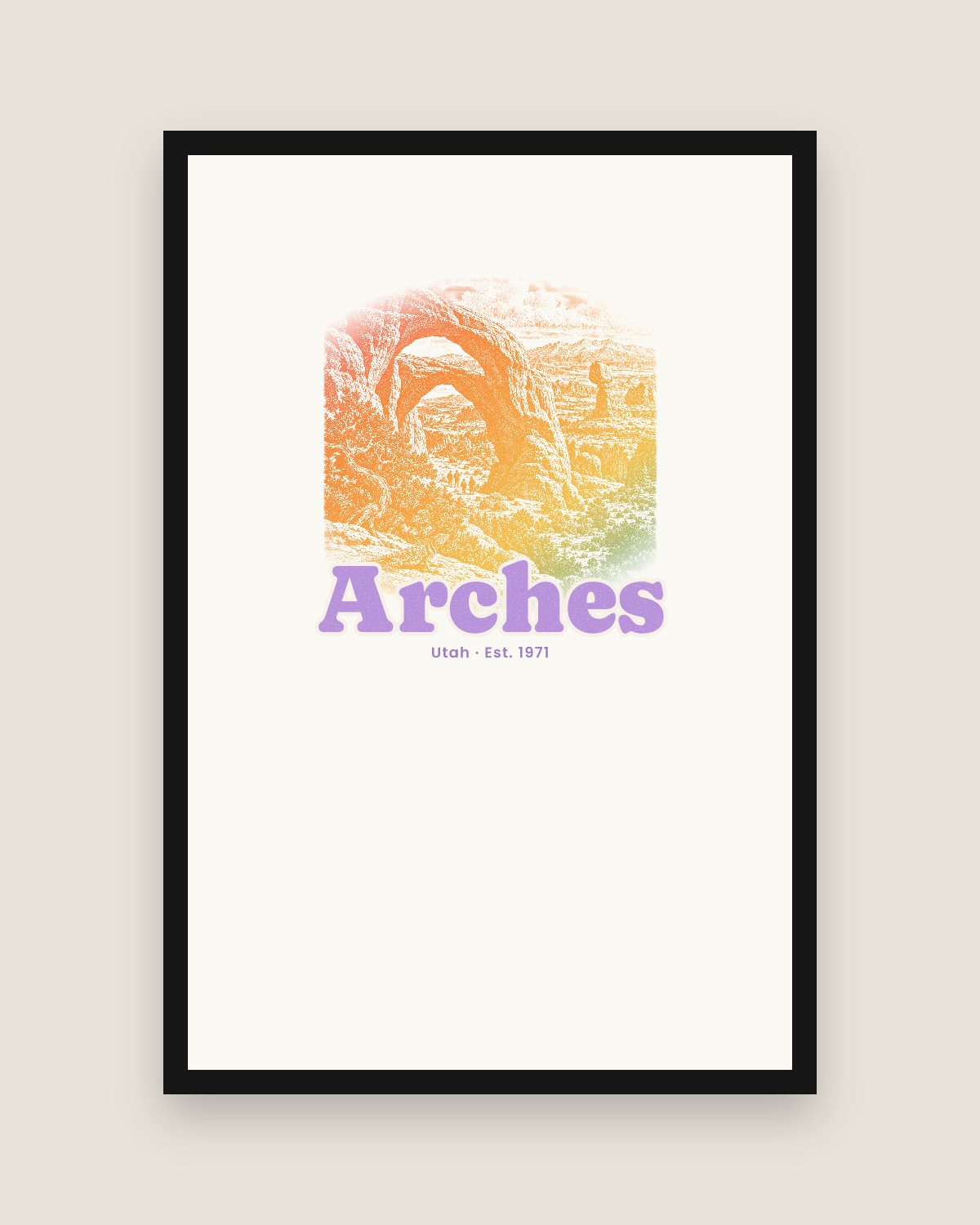 Arches Double Arch Matte Poster in White