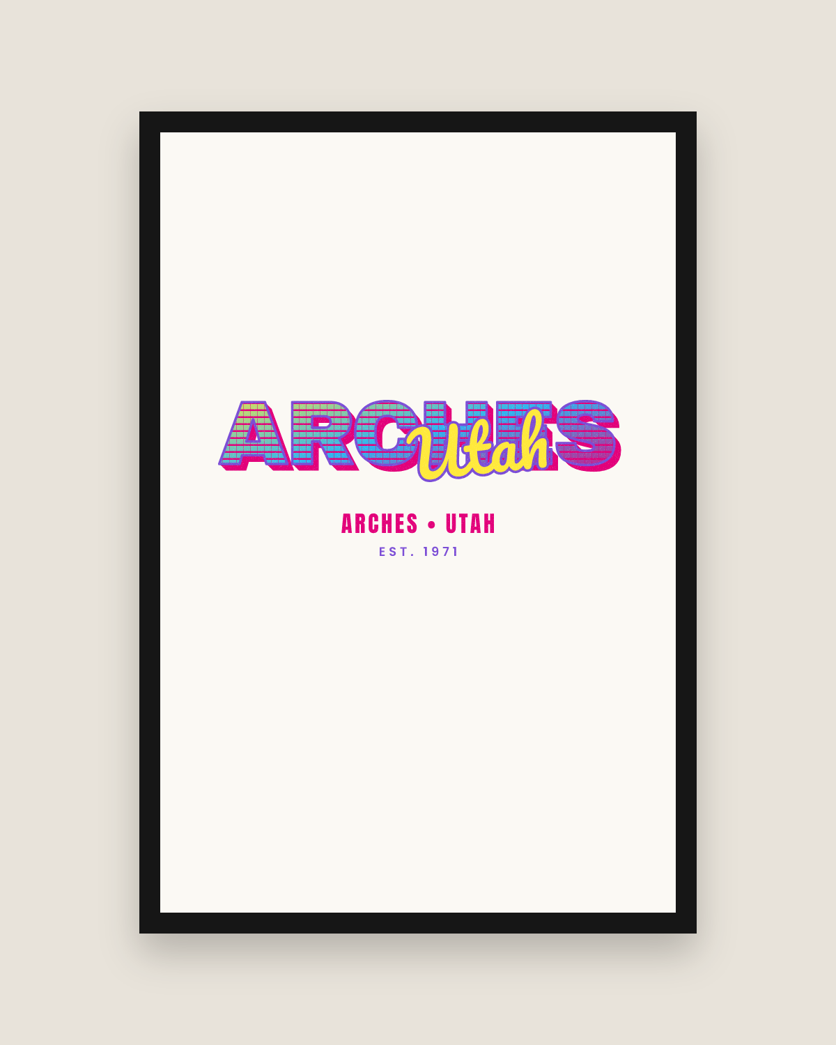 Arches Music TV Matte Poster in White