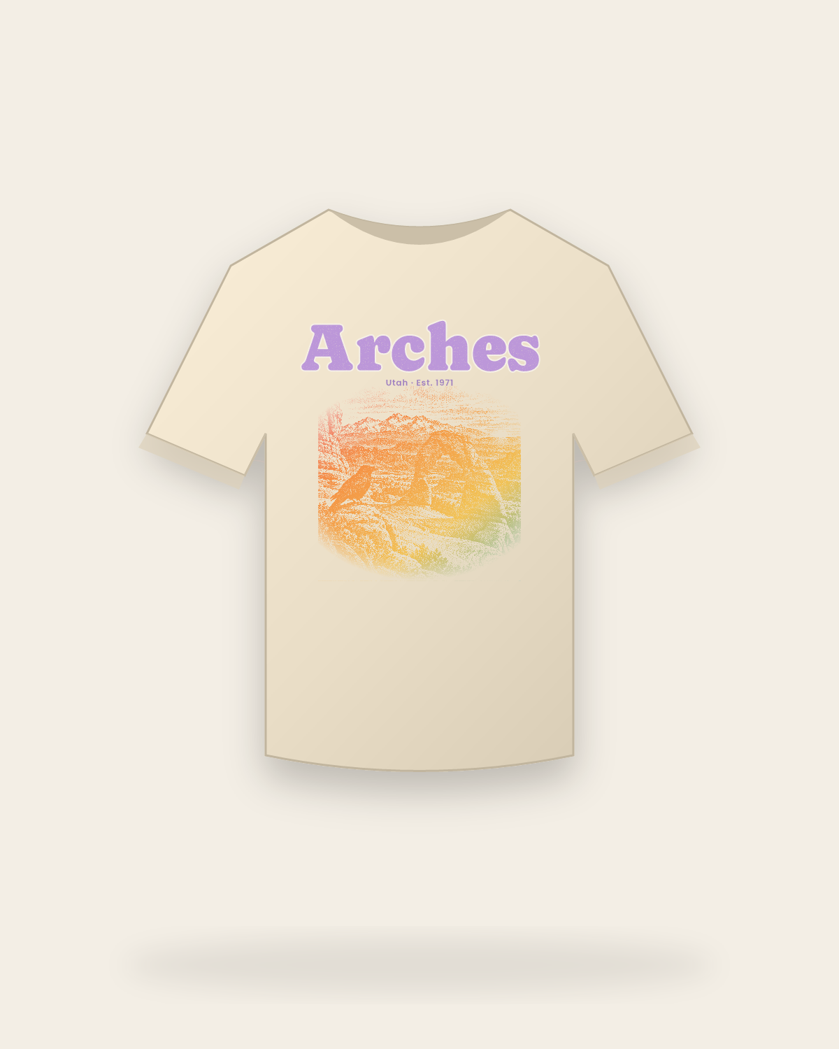 Arches Delicate Arch Classic Tee in Natural