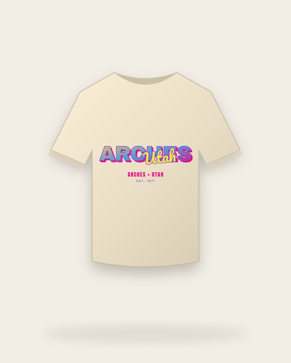 Arches Music TV Classic Tee in Natural