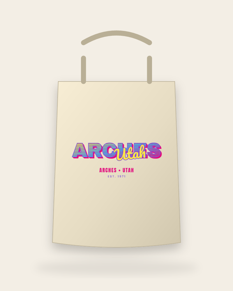 Arches Music TV Canvas Tote