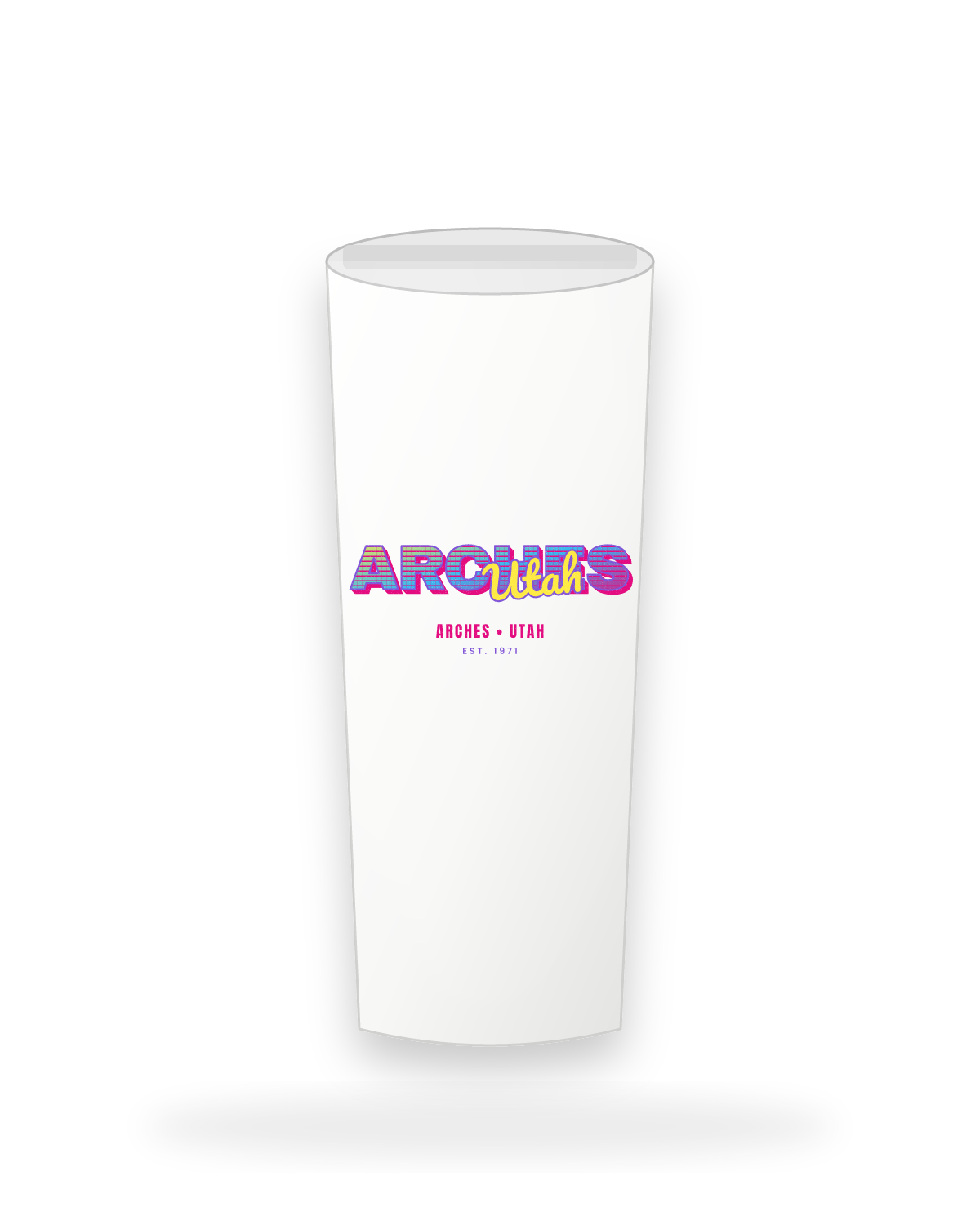 Arches Music TV Insulated Tumbler 20oz in White