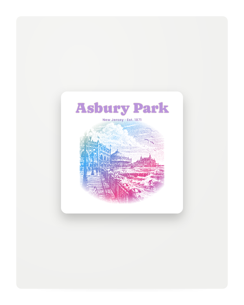 Asbury Park Boardwalk Casino Fridge Magnet