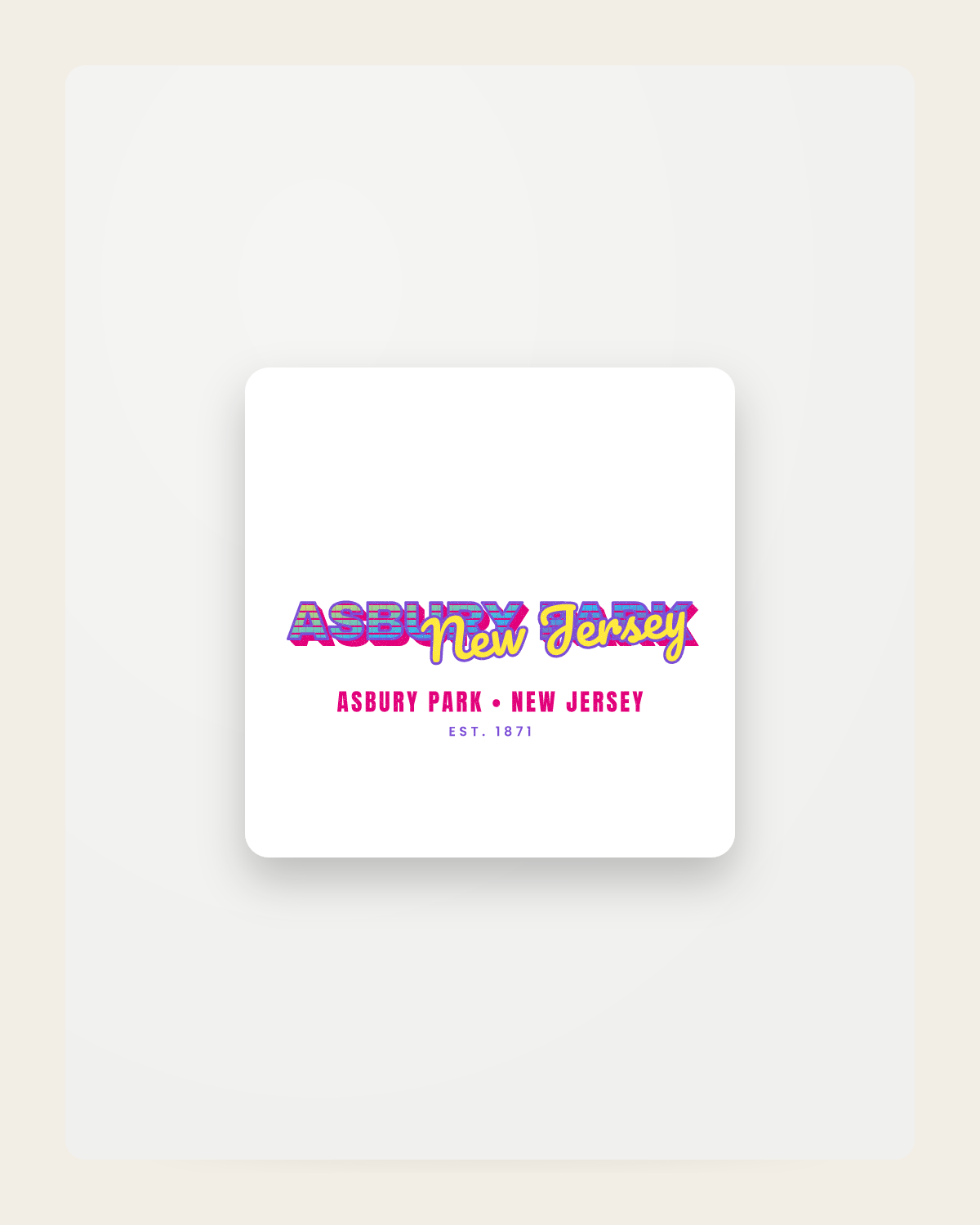 Asbury Park Music TV Fridge Magnet in White