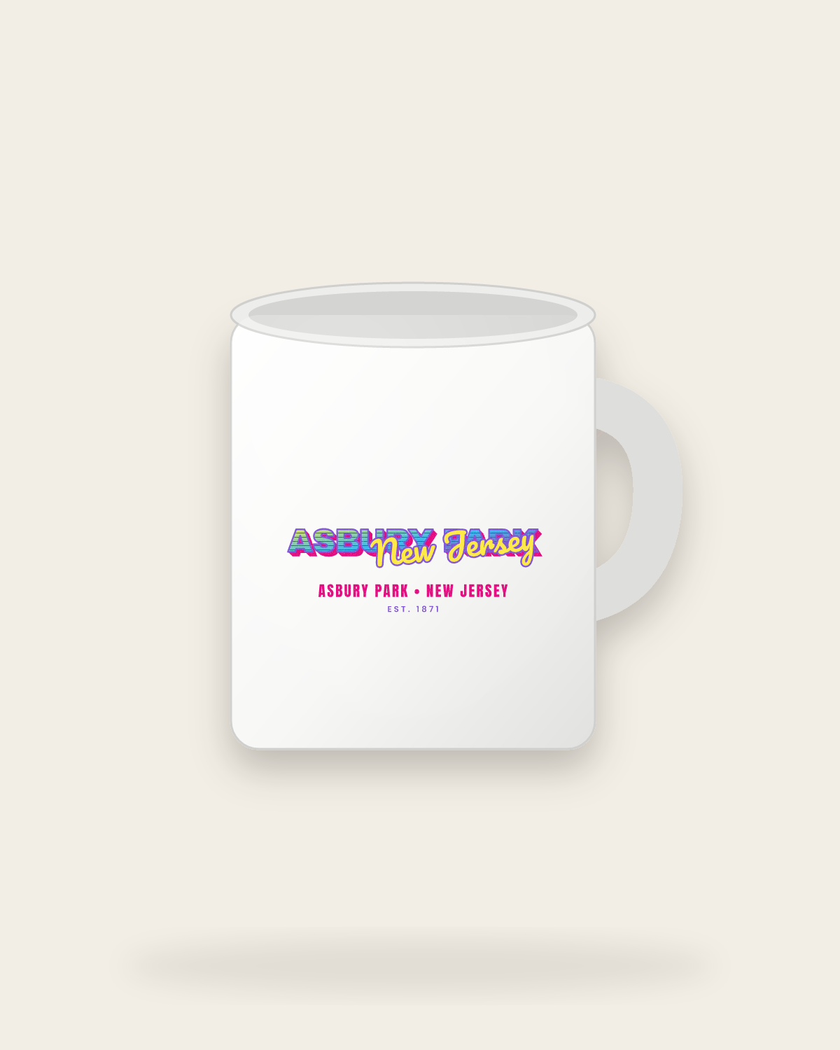 Asbury Park Music TV Ceramic Mug 11oz in White
