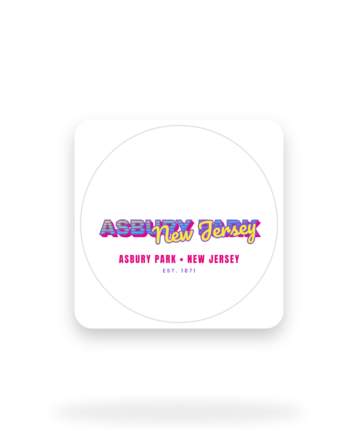 Asbury Park Music TV Kiss-Cut Sticker in White