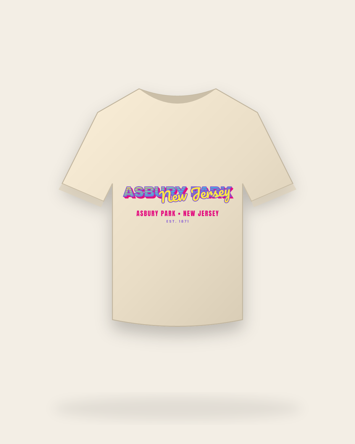 Asbury Park Music TV Organic Cotton Tee in Natural