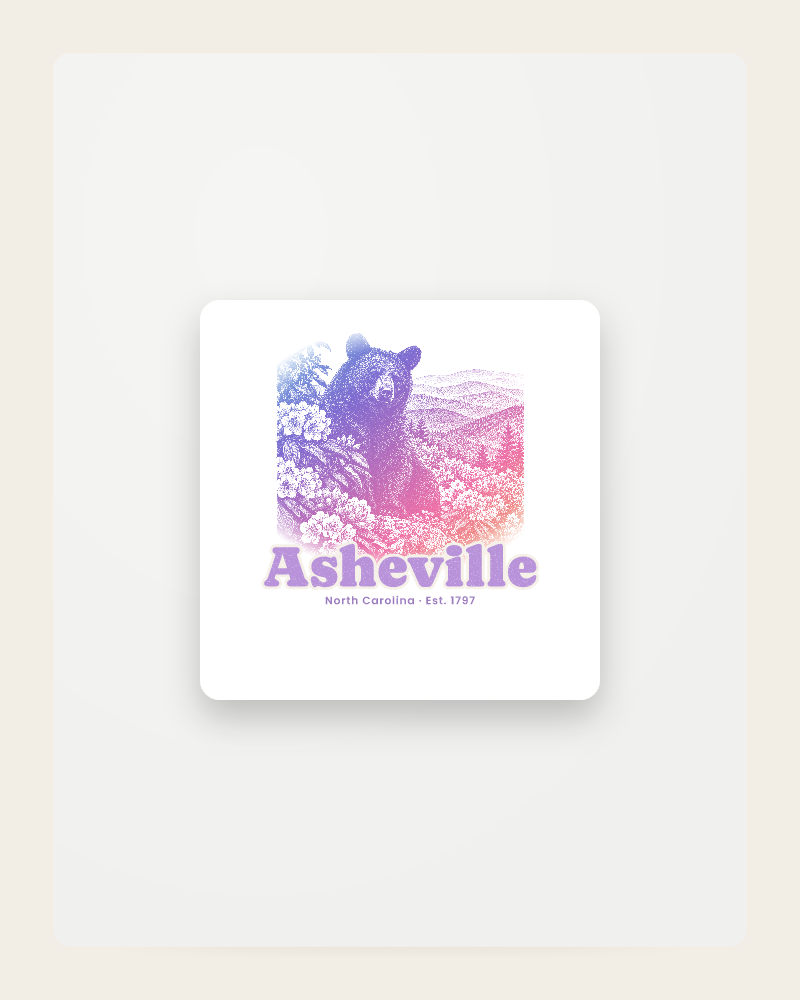 Asheville Black Bear Fridge Magnet