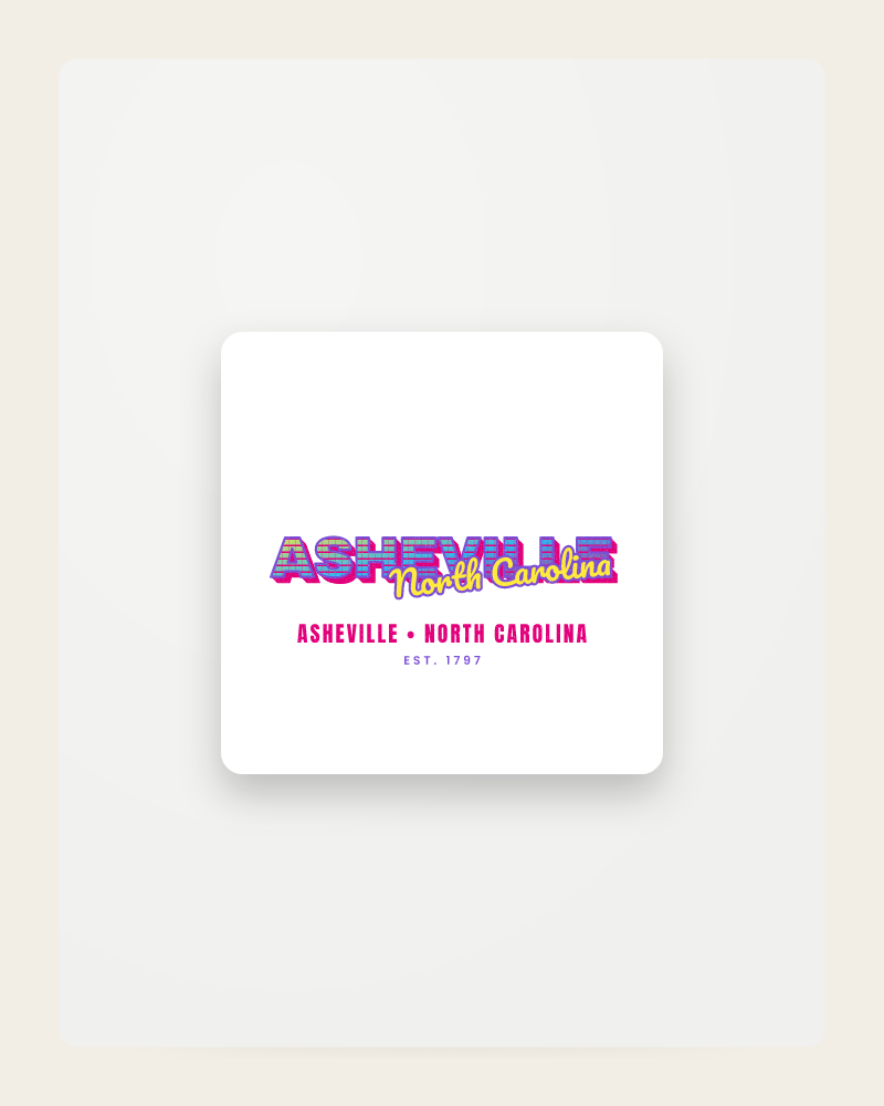 Asheville Music TV Fridge Magnet