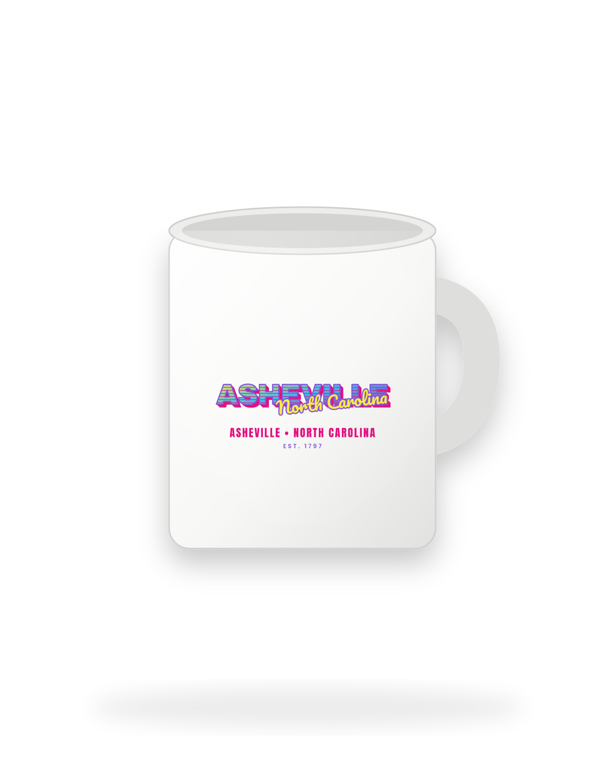 Asheville Music TV Ceramic Mug 11oz in White