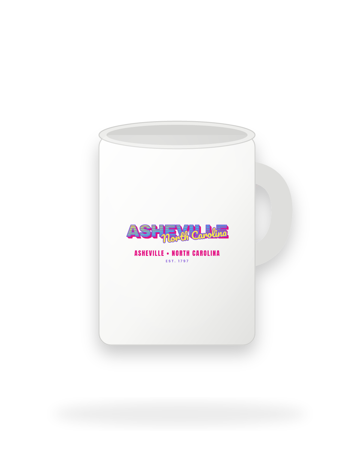 Asheville Music TV Ceramic Mug 15oz in White