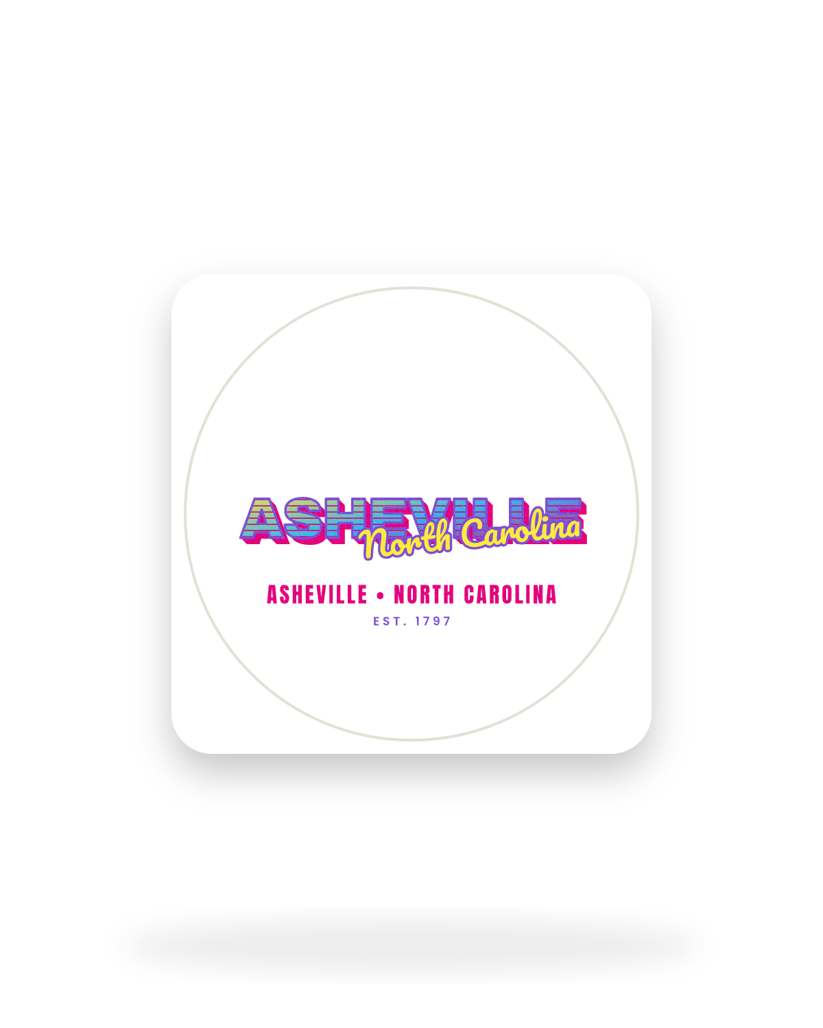 Asheville Music TV Kiss-Cut Sticker in White