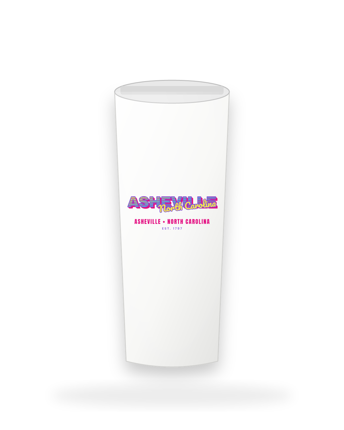 Asheville Music TV Insulated Tumbler 20oz in White