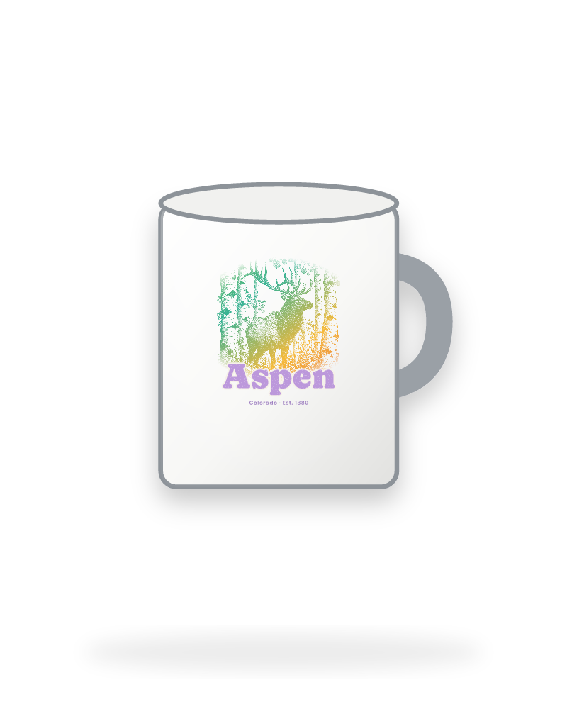 Aspen Elk in the Aspens Enamel Camp Mug
