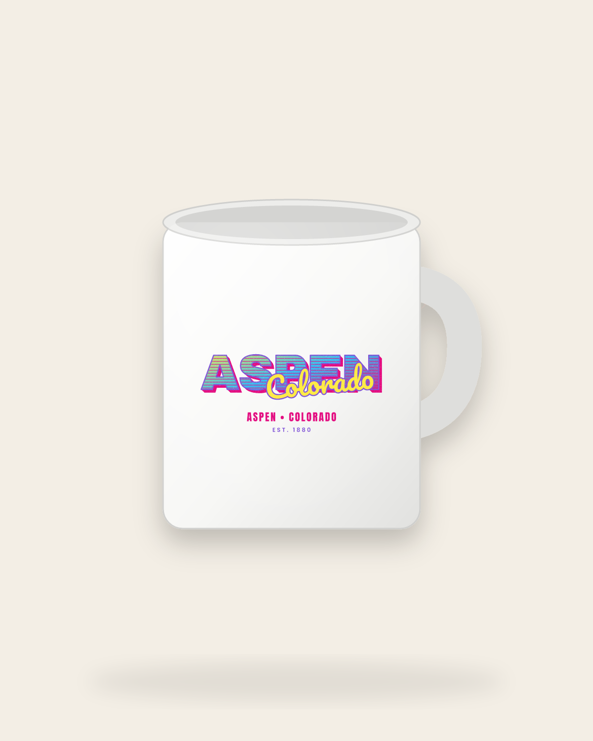 Aspen Music TV Ceramic Mug 11oz in White