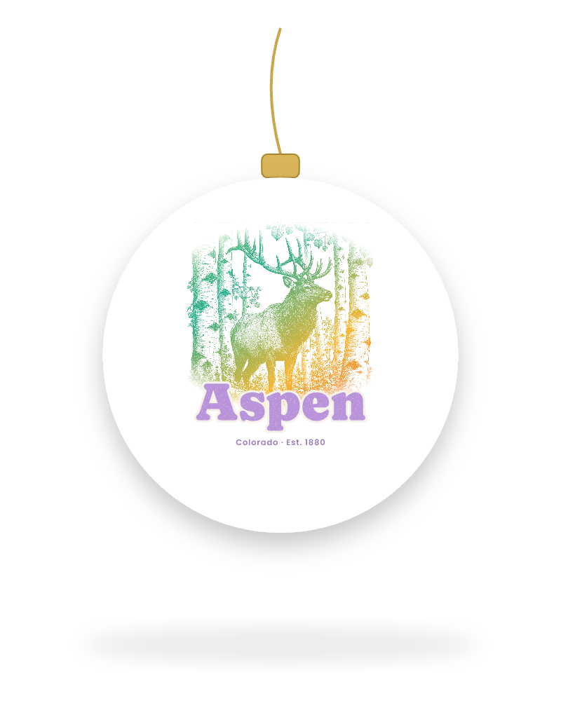 Aspen Elk in the Aspens Ceramic Ornament