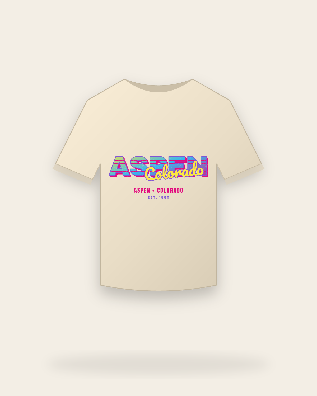 Aspen Music TV Classic Tee in Natural