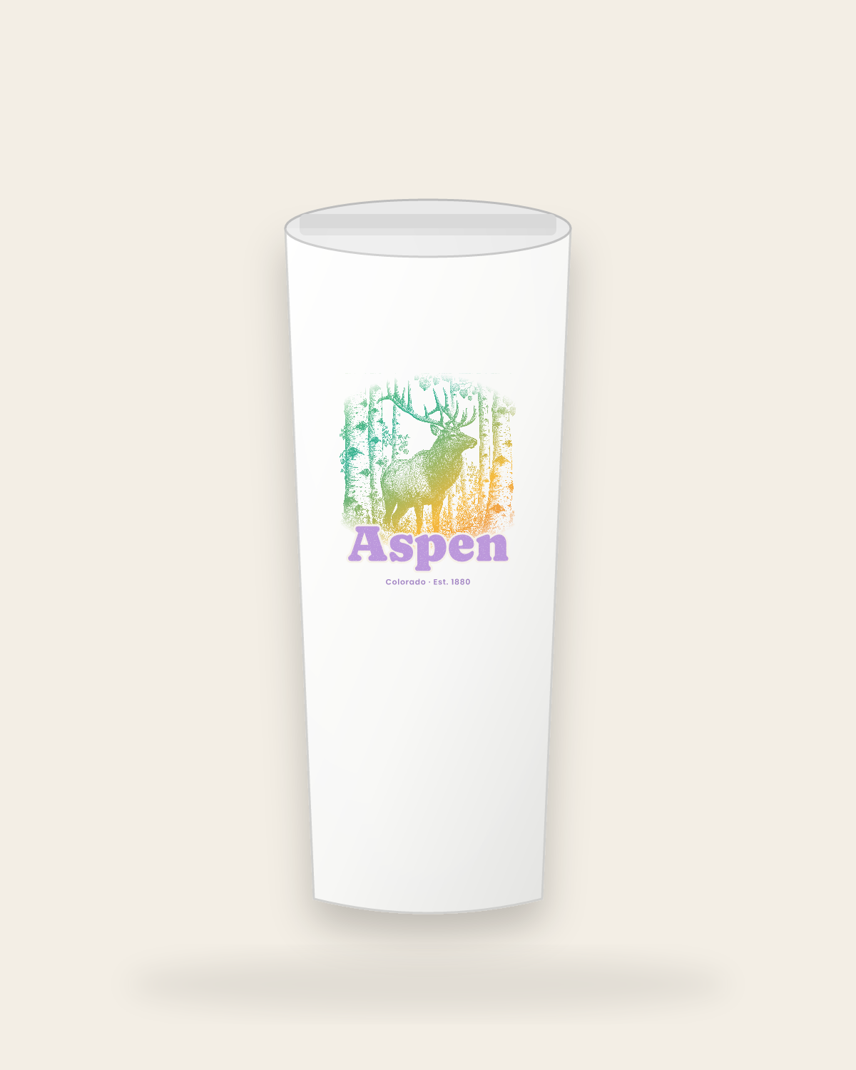 Aspen Elk in the Aspens Insulated Tumbler 20oz in White