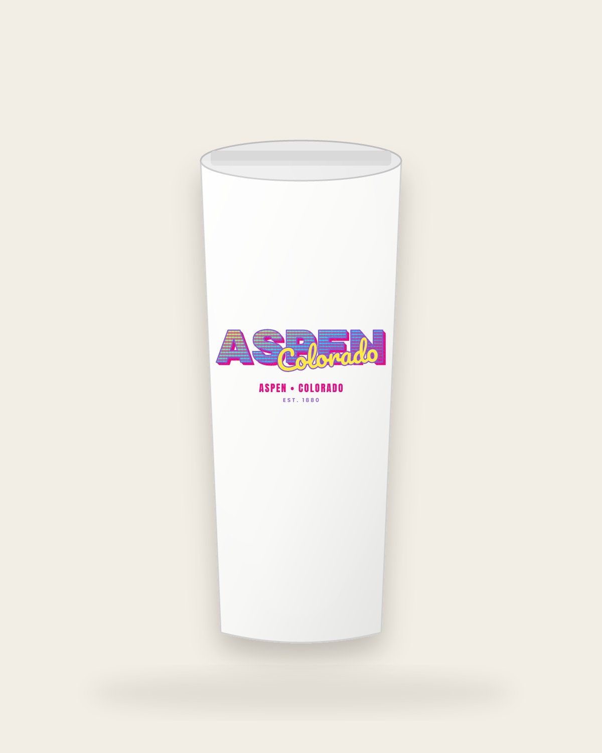 Aspen Music TV Insulated Tumbler 20oz in White